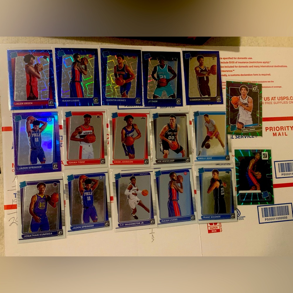 17 VARIOUS RATED ROOKIE NBA PLAYERS PANINI DONRUSS OPTIC 2020-2023 SEASONS